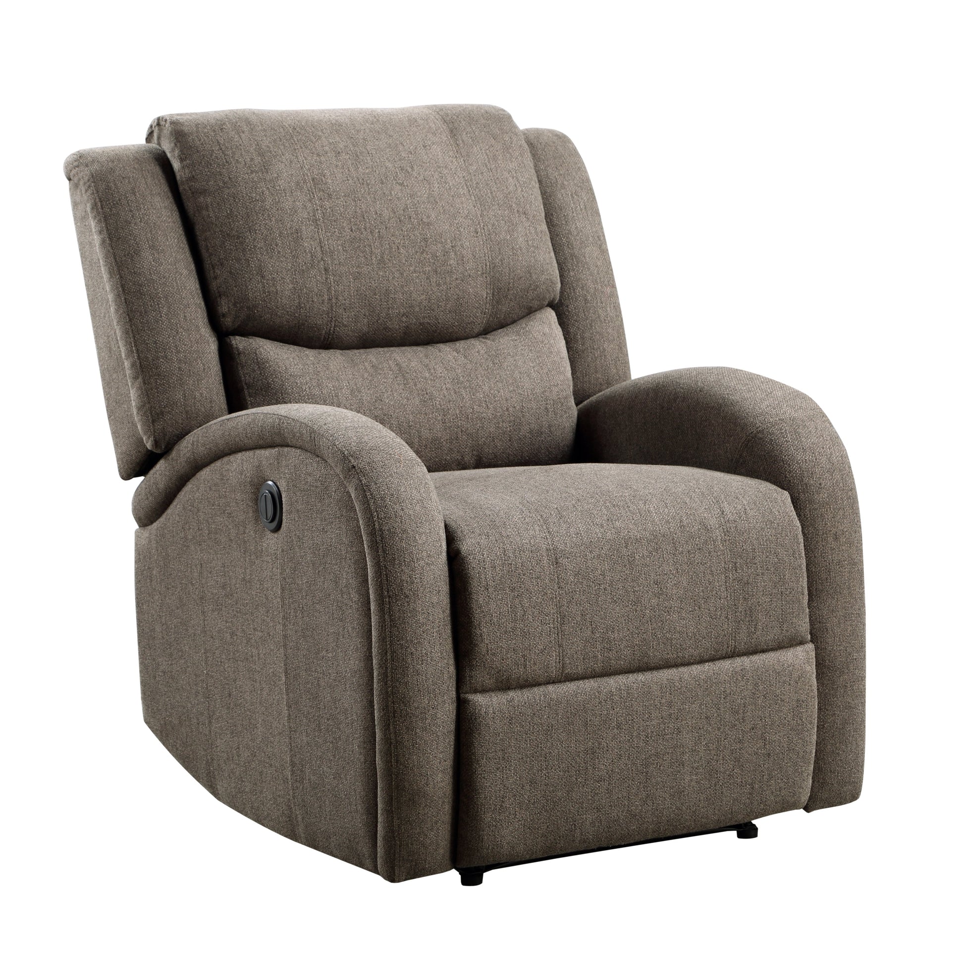 Foxcroft Brown Chenille Power Reclining Chair - 9316BR-1PW - Luna Furniture - Dallas Store