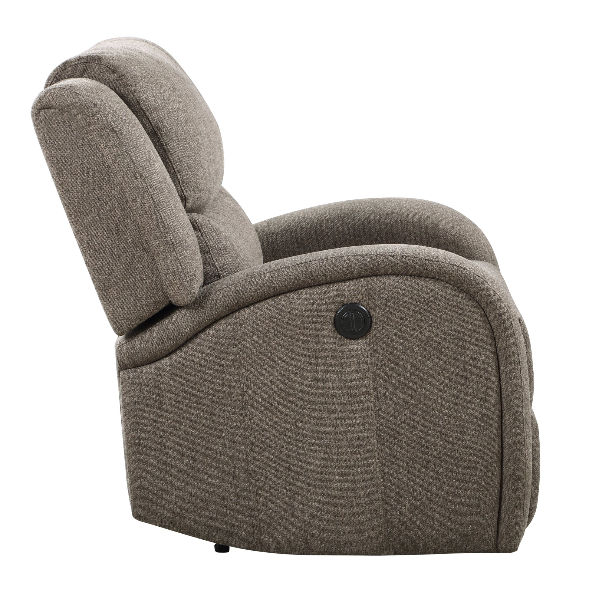 Foxcroft Brown Chenille Power Reclining Chair - 9316BR-1PW - Luna Furniture - Dallas Store