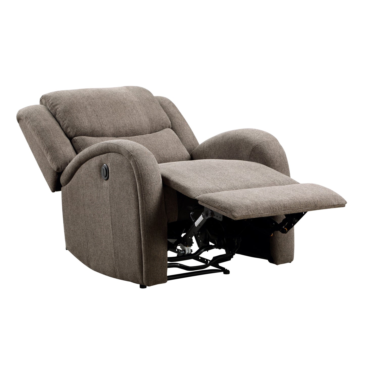 Foxcroft Brown Chenille Power Reclining Chair - 9316BR-1PW - Luna Furniture - Dallas Store