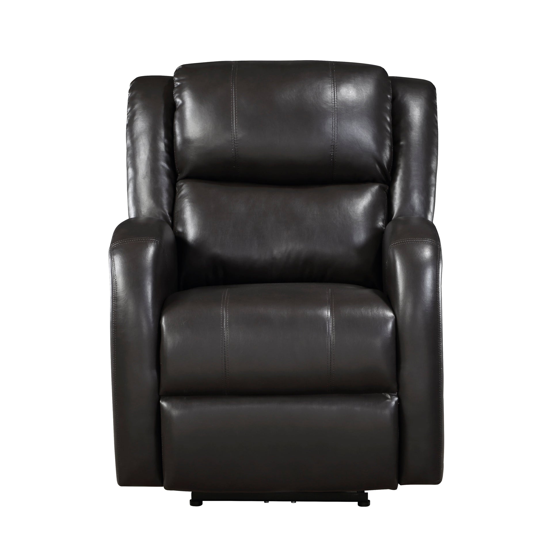 Foxcroft Brown Faux Leather Power Reclining Chair - 9316PUBR-1PW - Luna Furniture - Dallas Store