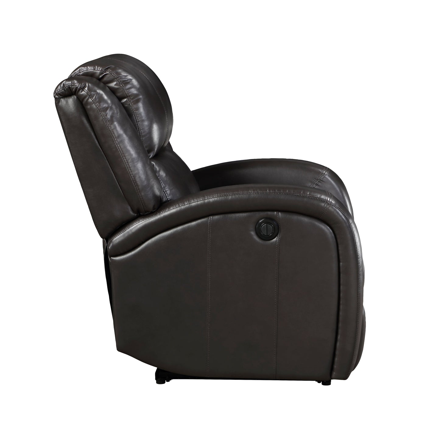 Foxcroft Brown Faux Leather Power Reclining Chair - 9316PUBR-1PW - Luna Furniture - Dallas Store