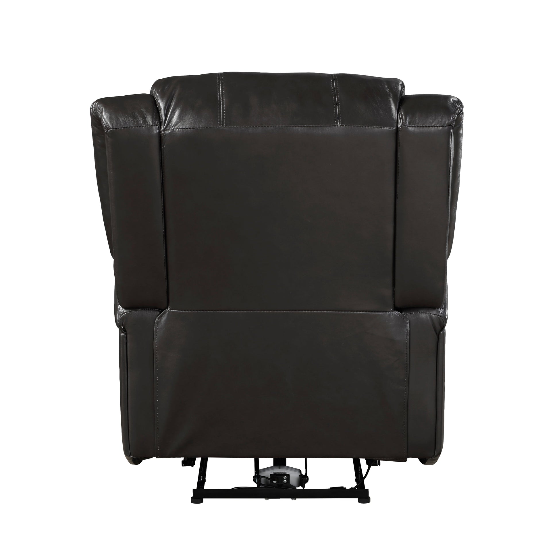Foxcroft Brown Faux Leather Power Reclining Chair - 9316PUBR-1PW - Luna Furniture - Dallas Store