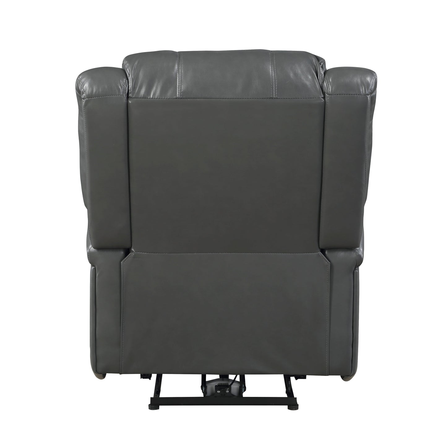 Foxcroft Gray Faux Leather Power Reclining Chair - 9316PUGY-1PW - Luna Furniture - Dallas Store