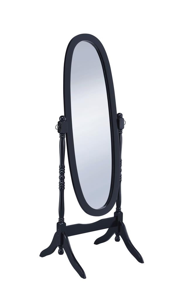 Foyet Black Oval Cheval Mirror - 950803 - Luna Furniture - Dallas Store