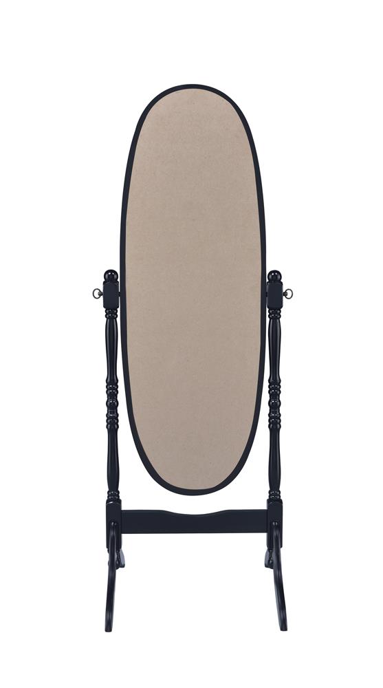 Foyet Black Oval Cheval Mirror - 950803 - Luna Furniture - Dallas Store