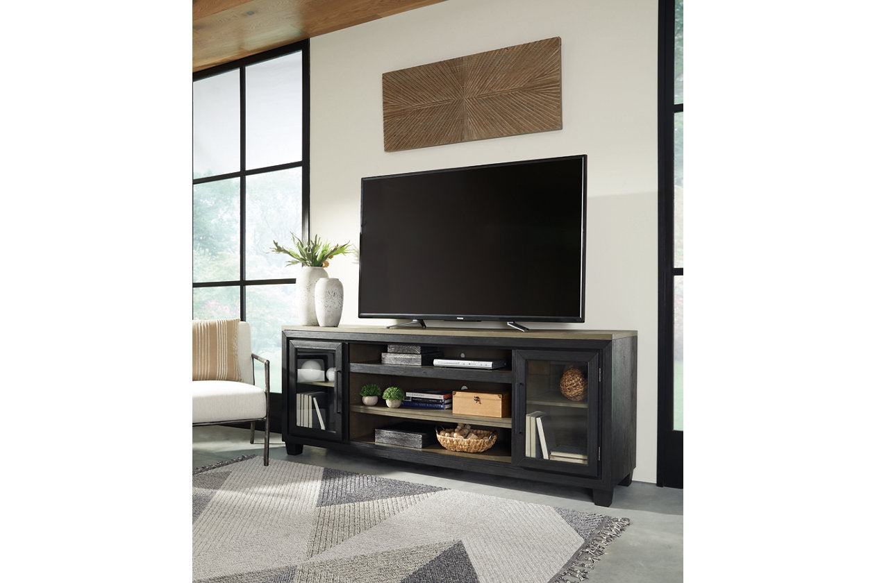 Foyland Black/Brown 83" TV Stand - W989-68 - Luna Furniture - Dallas Store