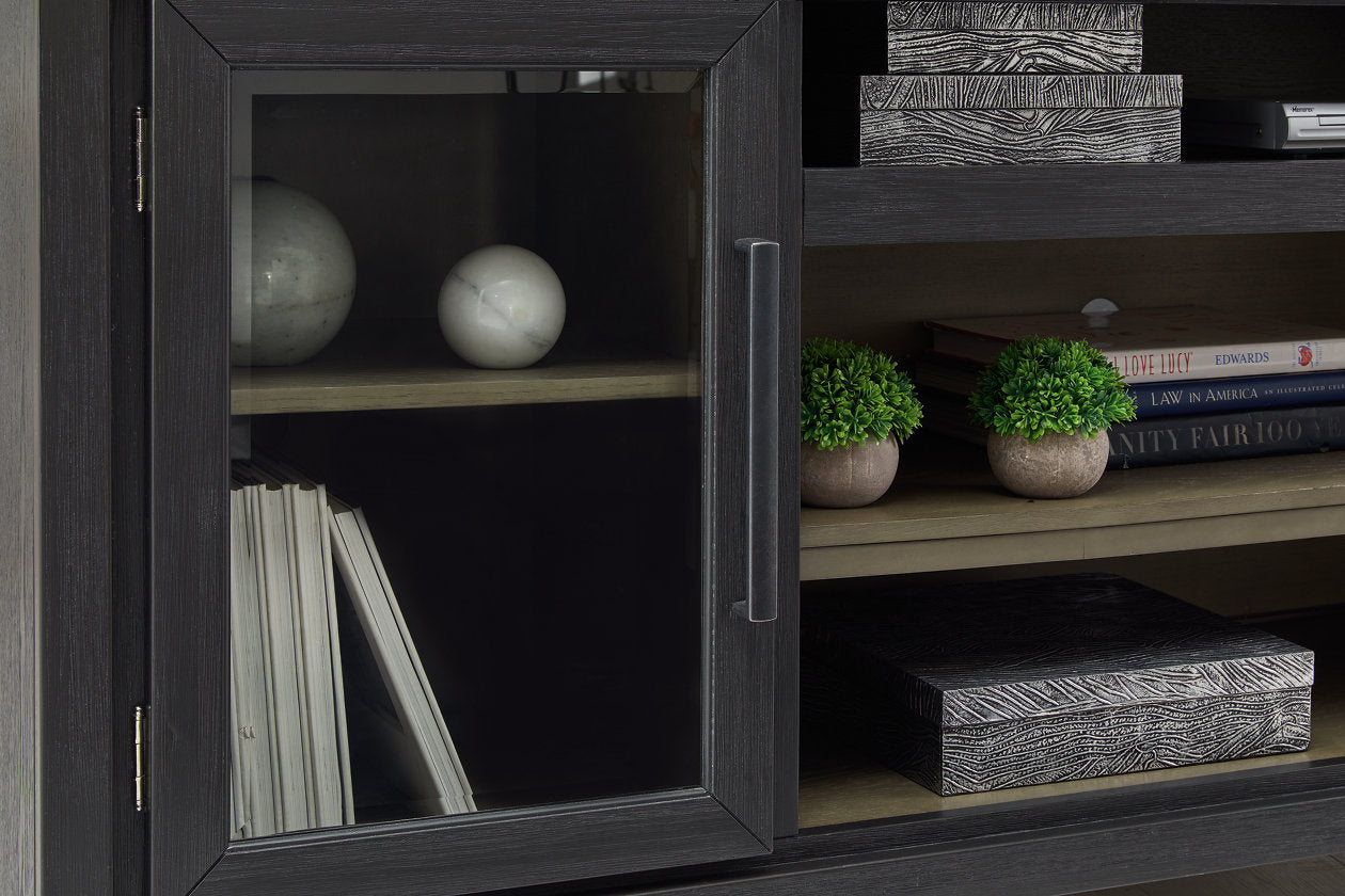 Foyland Black/Brown 83" TV Stand - W989-68 - Luna Furniture - Dallas Store