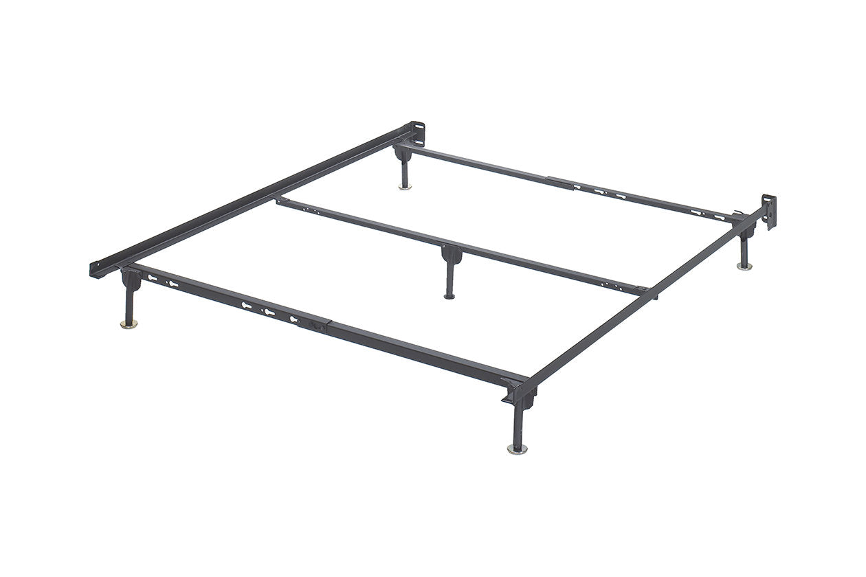 Frames and Rails Metallic Queen Bolt on Bed Frame - B100-31 - Luna Furniture - Dallas Store
