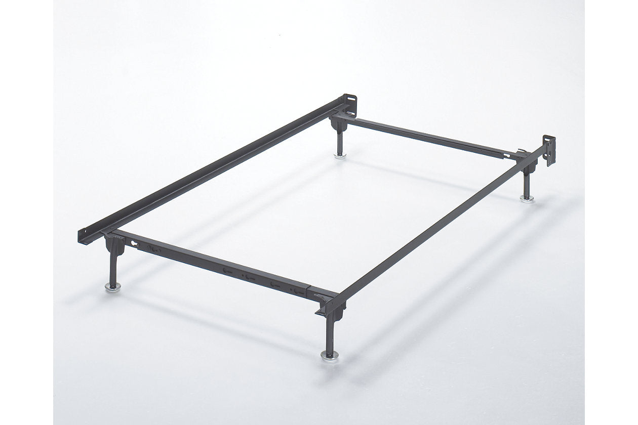 Frames and Rails Metallic Twin/Full Bolt on Bed Frame - B100-21 - Luna Furniture - Dallas Store