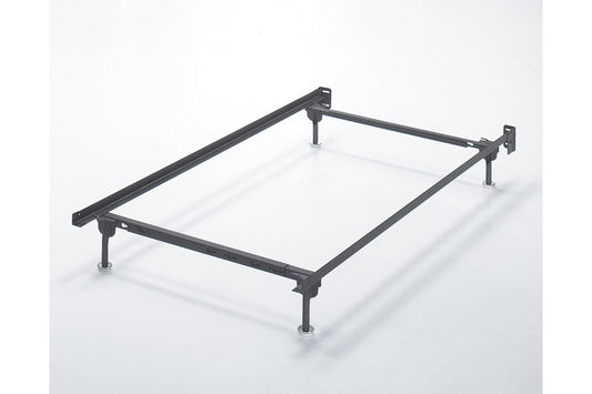 Frames and Rails Metallic Twin/Full Bolt on Bed Frame - B100-21 - Luna Furniture - Dallas Store