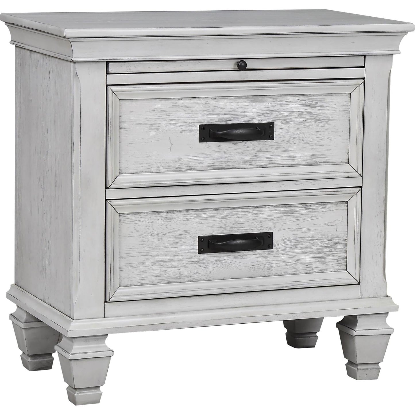 Franco 2-Drawer Nightstand Antique White - 205332 - Luna Furniture - Dallas Store