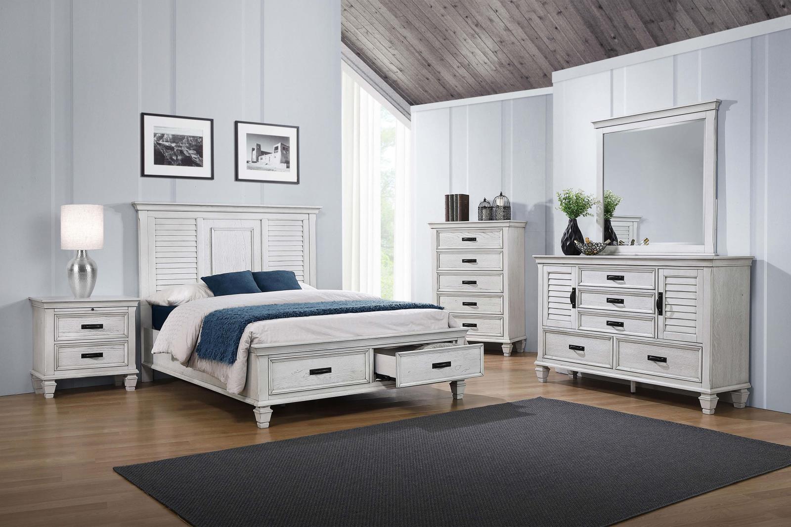 Franco 2-Drawer Nightstand Antique White - 205332 - Luna Furniture - Dallas Store