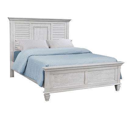 Franco Queen Panel Bed Antique White - 205331Q - Luna Furniture - Dallas Store