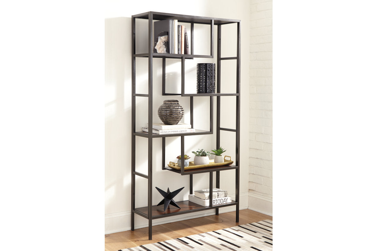 Frankwell Brown/Black Bookcase - A4000021 - Luna Furniture - Dallas Store