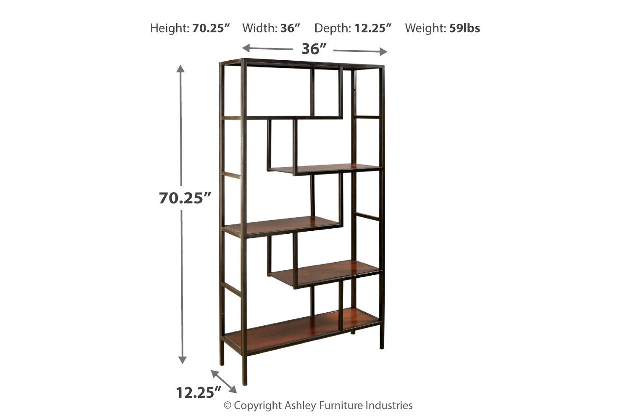Frankwell Brown/Black Bookcase - A4000021 - Luna Furniture - Dallas Store
