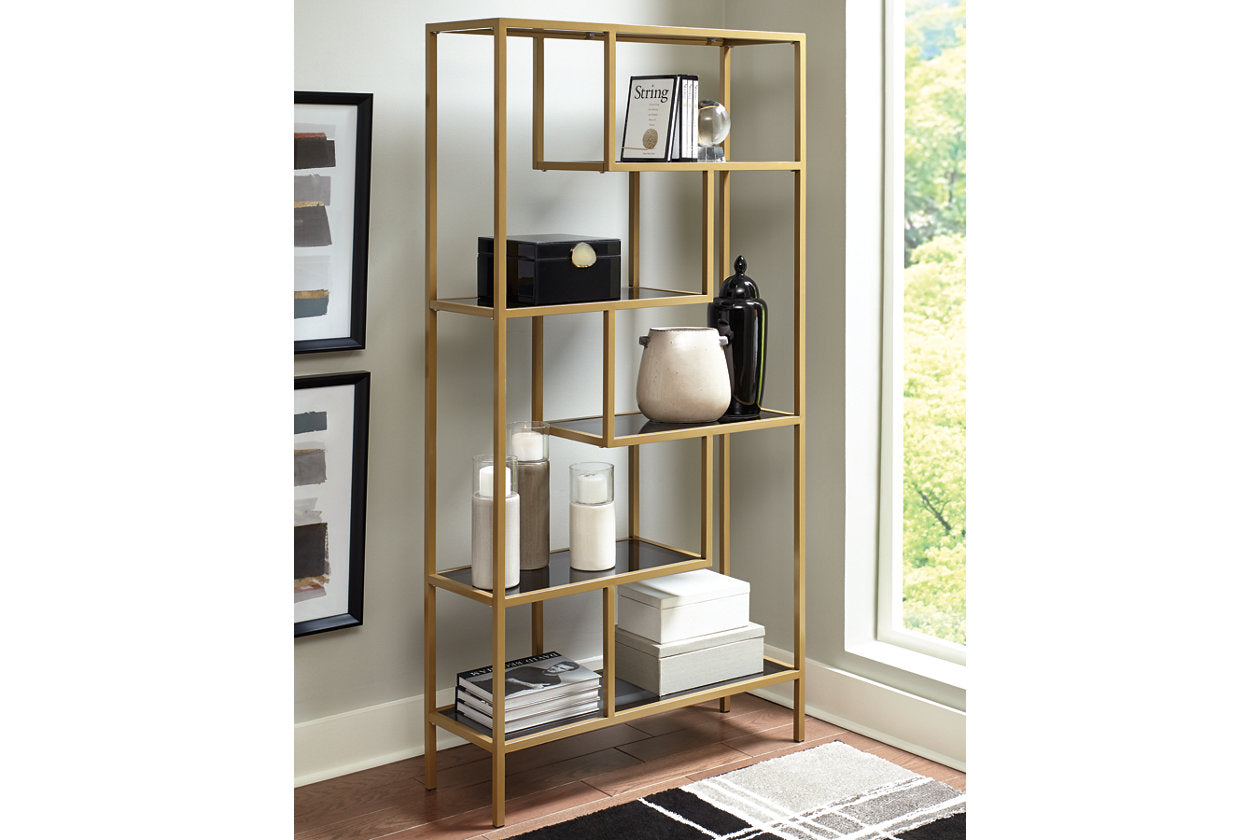 Frankwell Gold Finish Bookcase - A4000286 - Luna Furniture - Dallas Store