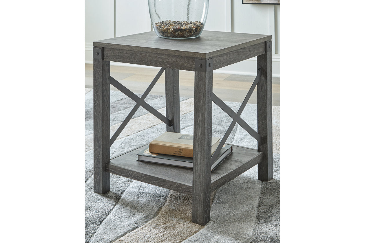Freedan Grayish Brown End Table - T175-2 - Luna Furniture - Dallas Store