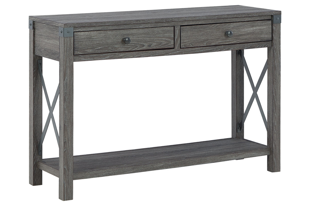 Freedan Grayish Brown Sofa/Console Table - T175-4 - Luna Furniture - Dallas Store