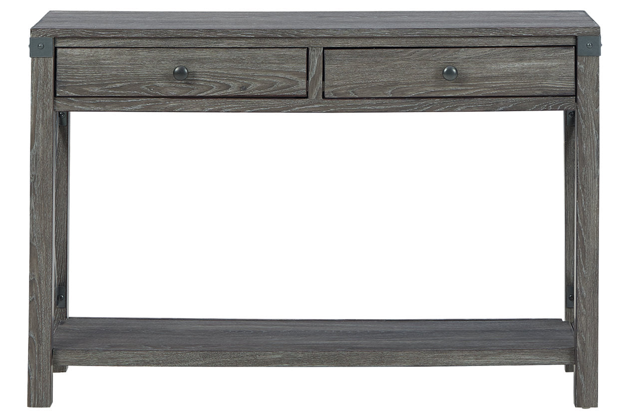 Freedan Grayish Brown Sofa/Console Table - T175-4 - Luna Furniture - Dallas Store