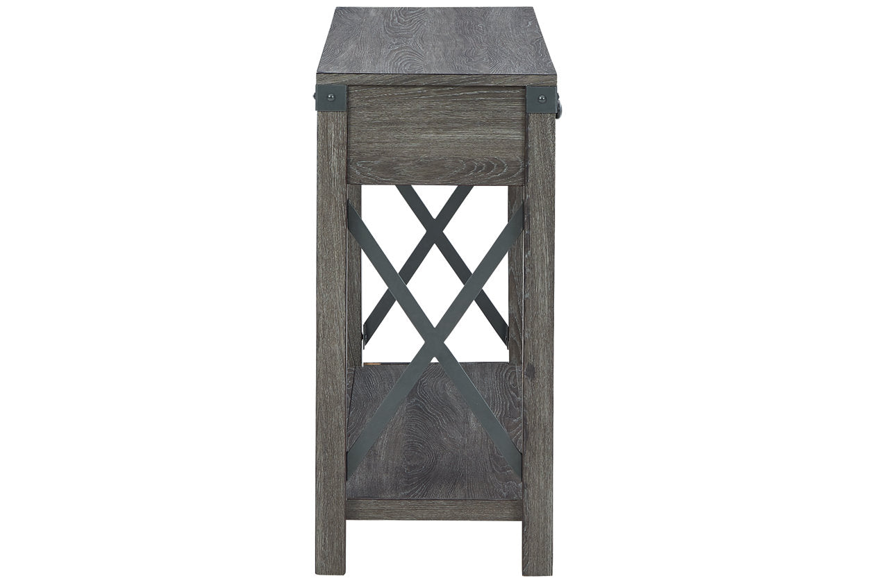 Freedan Grayish Brown Sofa/Console Table - T175-4 - Luna Furniture - Dallas Store
