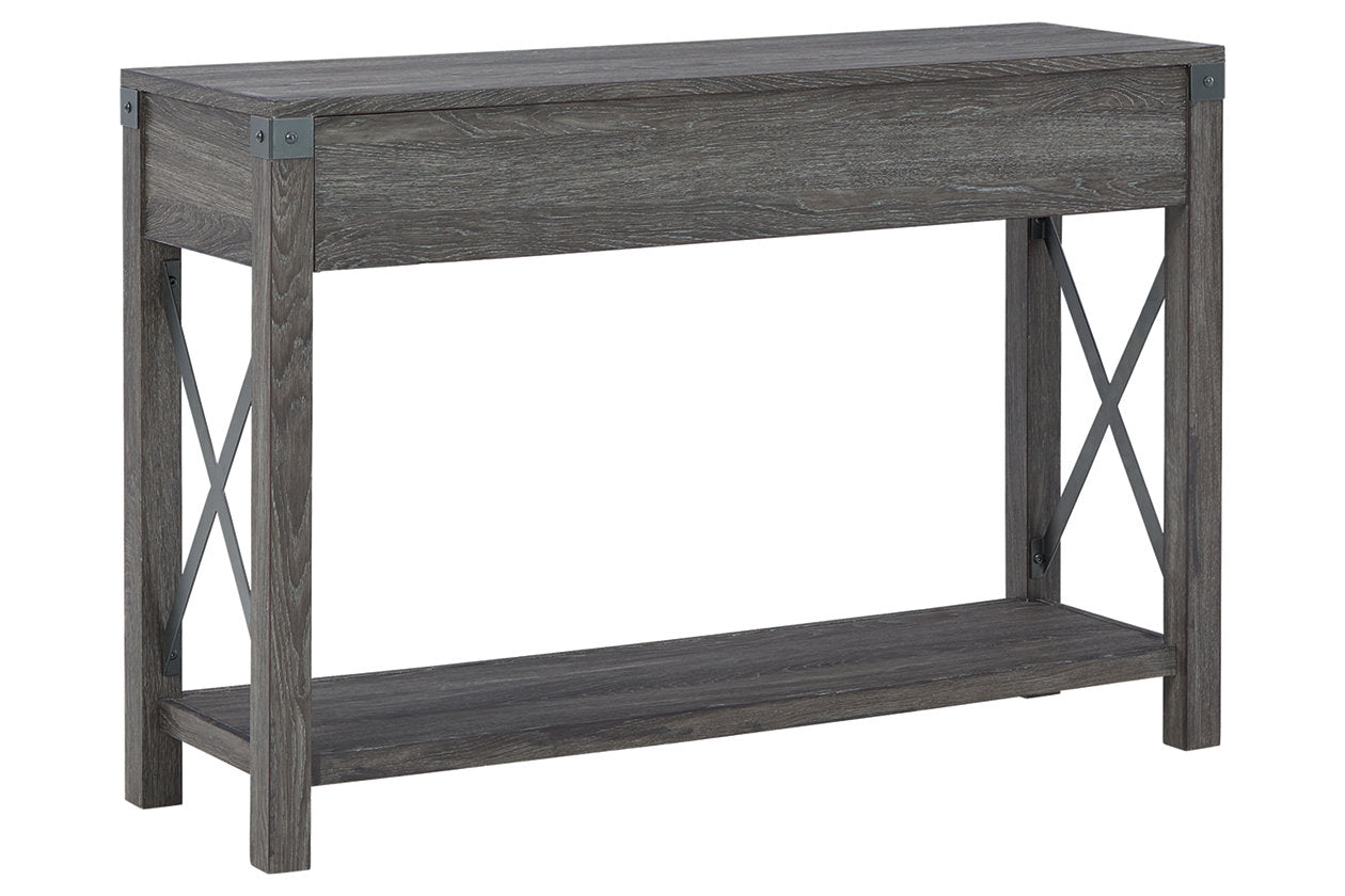 Freedan Grayish Brown Sofa/Console Table - T175-4 - Luna Furniture - Dallas Store