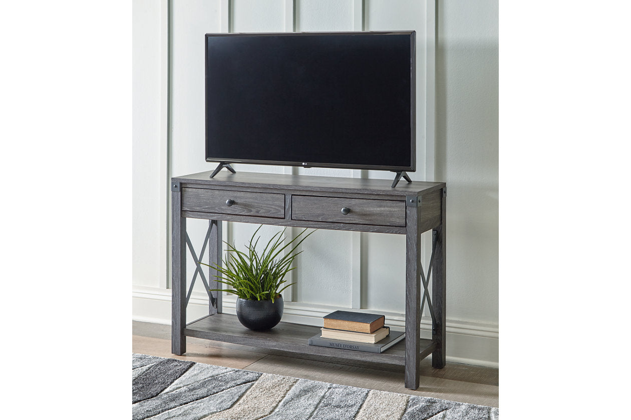 Freedan Grayish Brown Sofa/Console Table - T175-4 - Luna Furniture - Dallas Store
