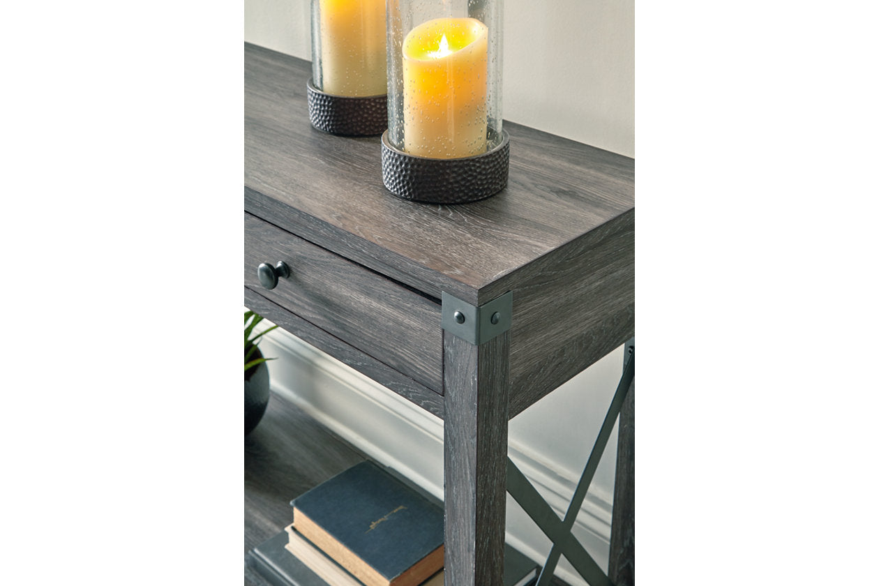 Freedan Grayish Brown Sofa/Console Table - T175-4 - Luna Furniture - Dallas Store