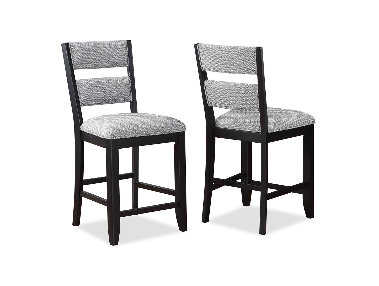 Frey Black/Gray Counter Height Chair, Set of 2 - 2716S-24 - Luna Furniture - Dallas Store