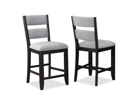 Frey Black/Gray Counter Height Chair, Set of 2 - 2716S-24 - Luna Furniture - Dallas Store