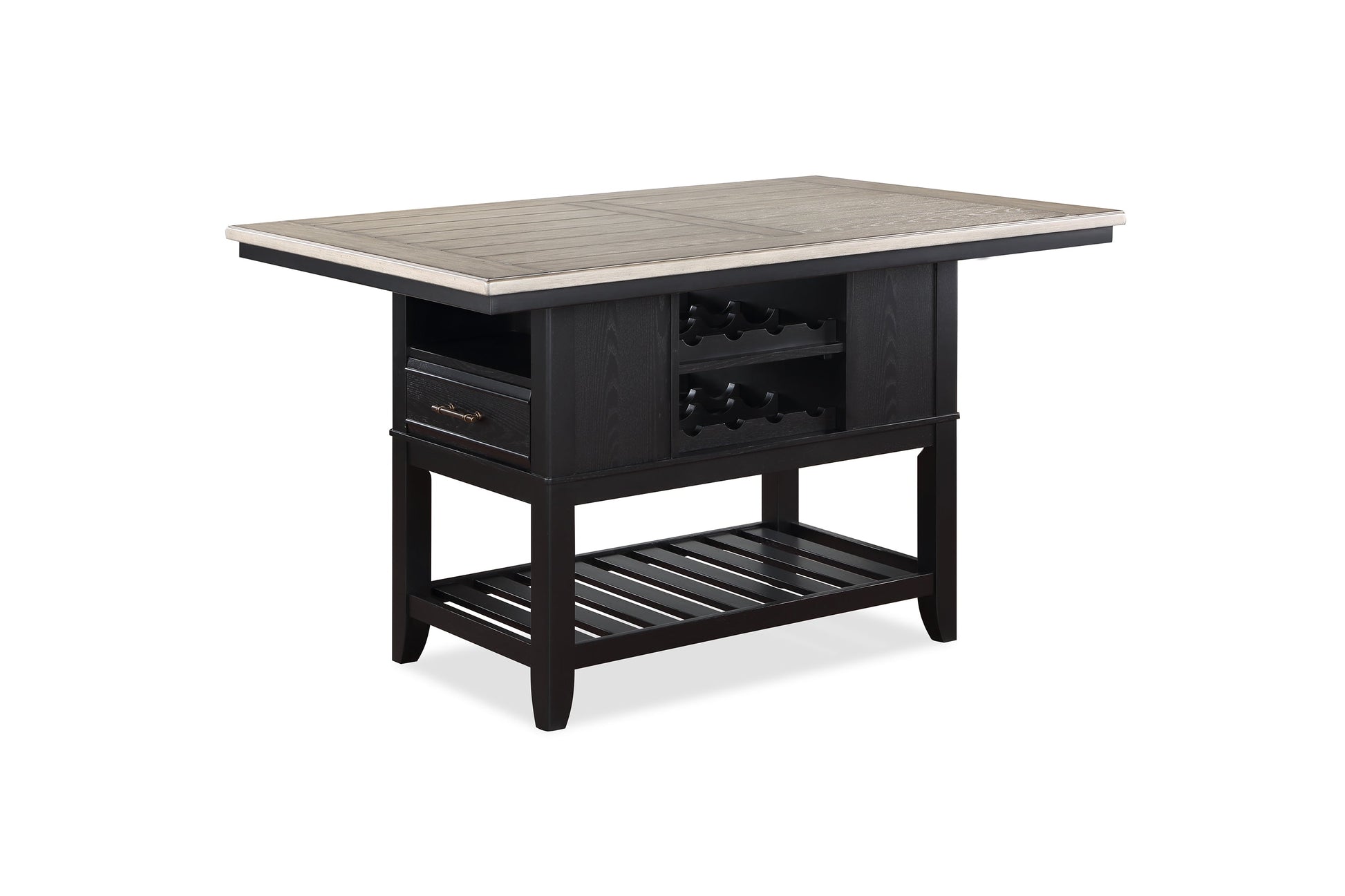 Frey Black/Gray Counter Height Table - SET | 2716T-4060-TOP | 2716T-4060-BASE - Luna Furniture - Dallas Store