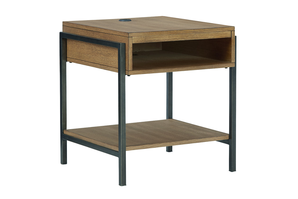 Fridley Brown/Black End Table - T964-3 - Luna Furniture - Dallas Store