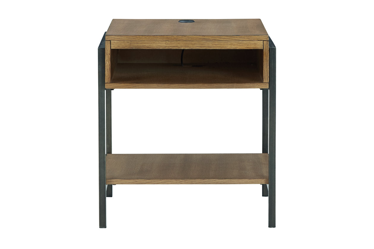 Fridley Brown/Black End Table - T964-3 - Luna Furniture - Dallas Store