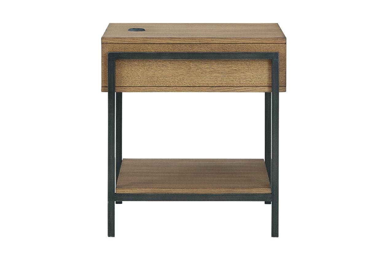 Fridley Brown/Black End Table - T964-3 - Luna Furniture - Dallas Store