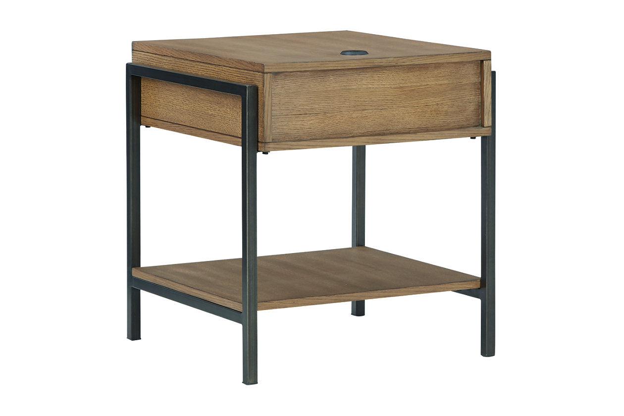 Fridley Brown/Black End Table - T964-3 - Luna Furniture - Dallas Store