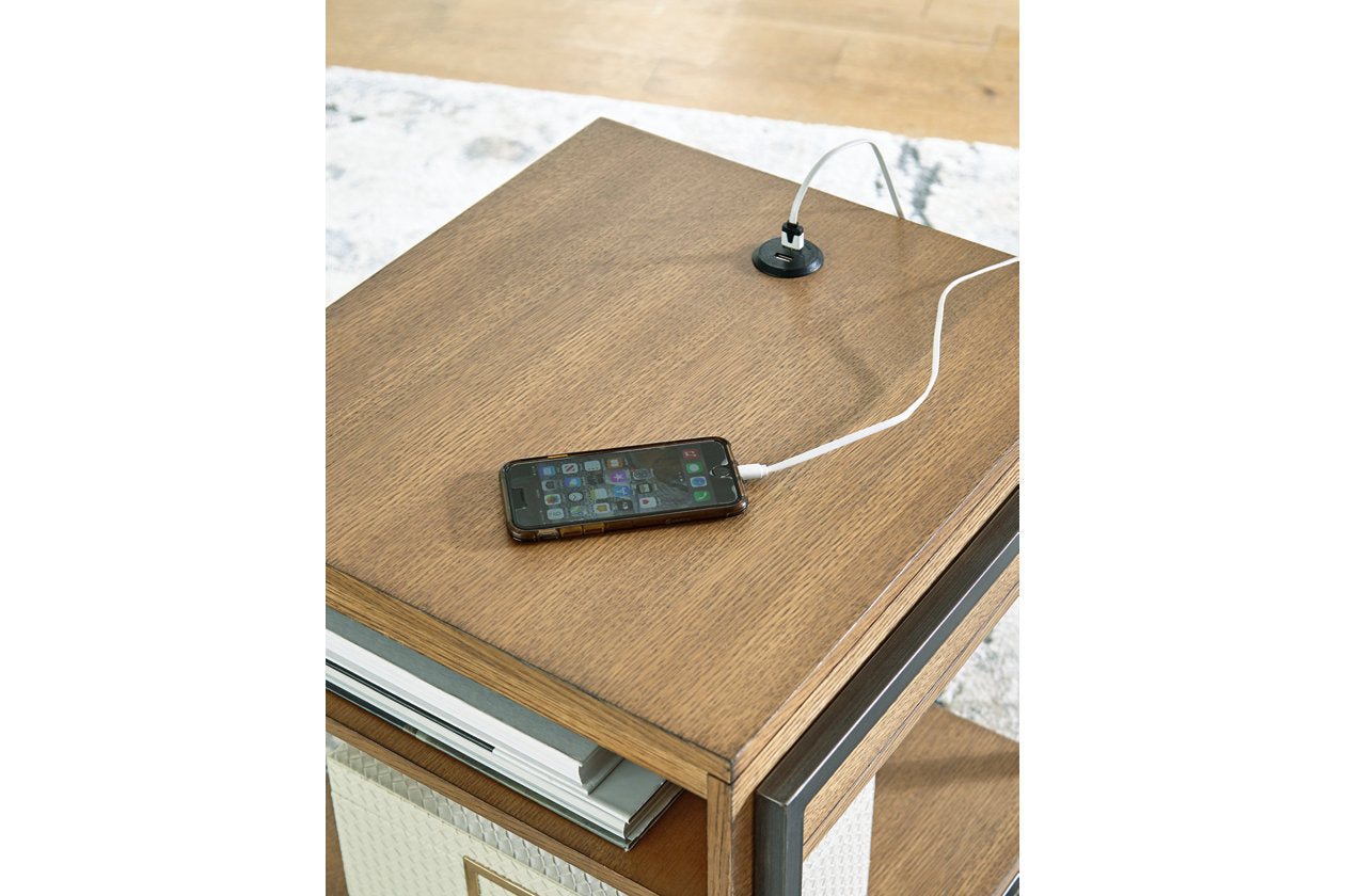 Fridley Brown/Black End Table - T964-3 - Luna Furniture - Dallas Store
