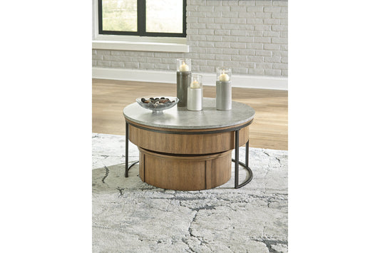 Fridley Gray/Brown/Black Nesting Coffee Table, Set of 2 - T964-8 - Luna Furniture - Dallas Store