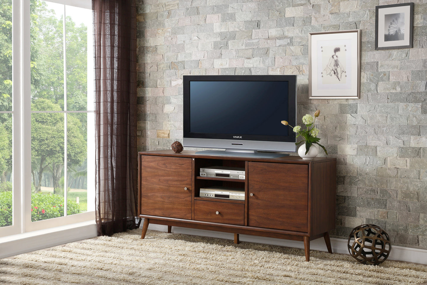 Frolic Brown TV Stand - 35900-64T - Luna Furniture - Dallas Store