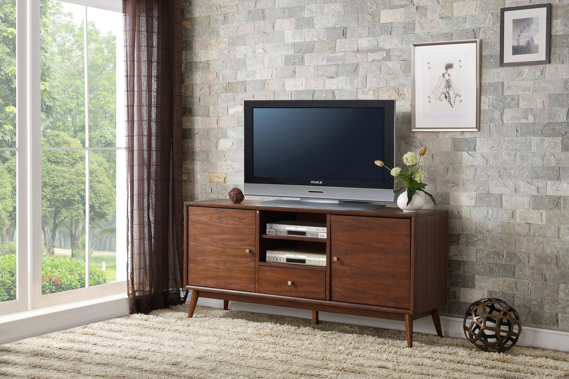 Frolic Brown TV Stand - 35900-64T - Luna Furniture - Dallas Store