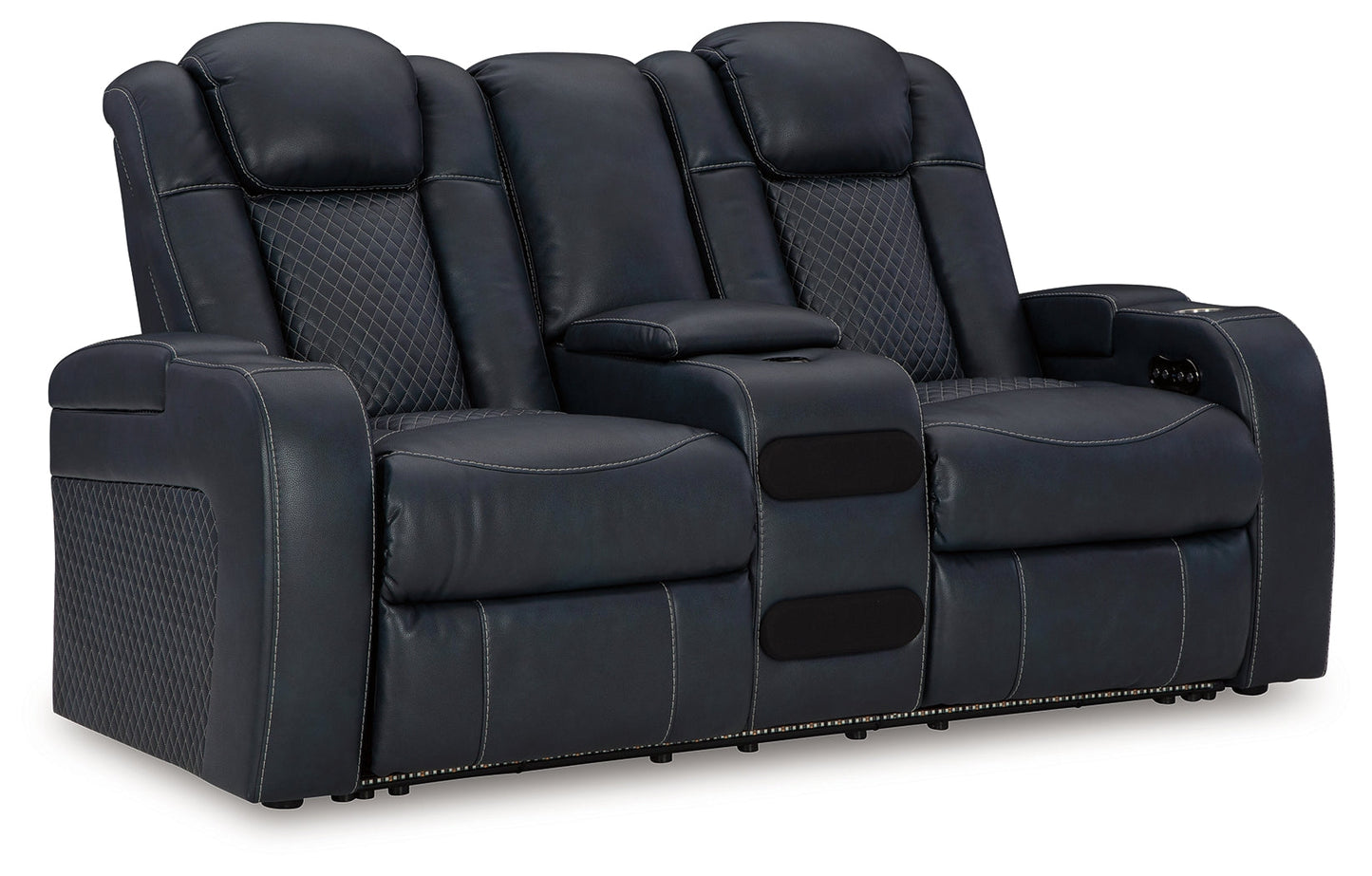 Fyne-Dyme Sapphire Power Reclining Loveseat with Console - 3660318 - Luna Furniture - Dallas Store