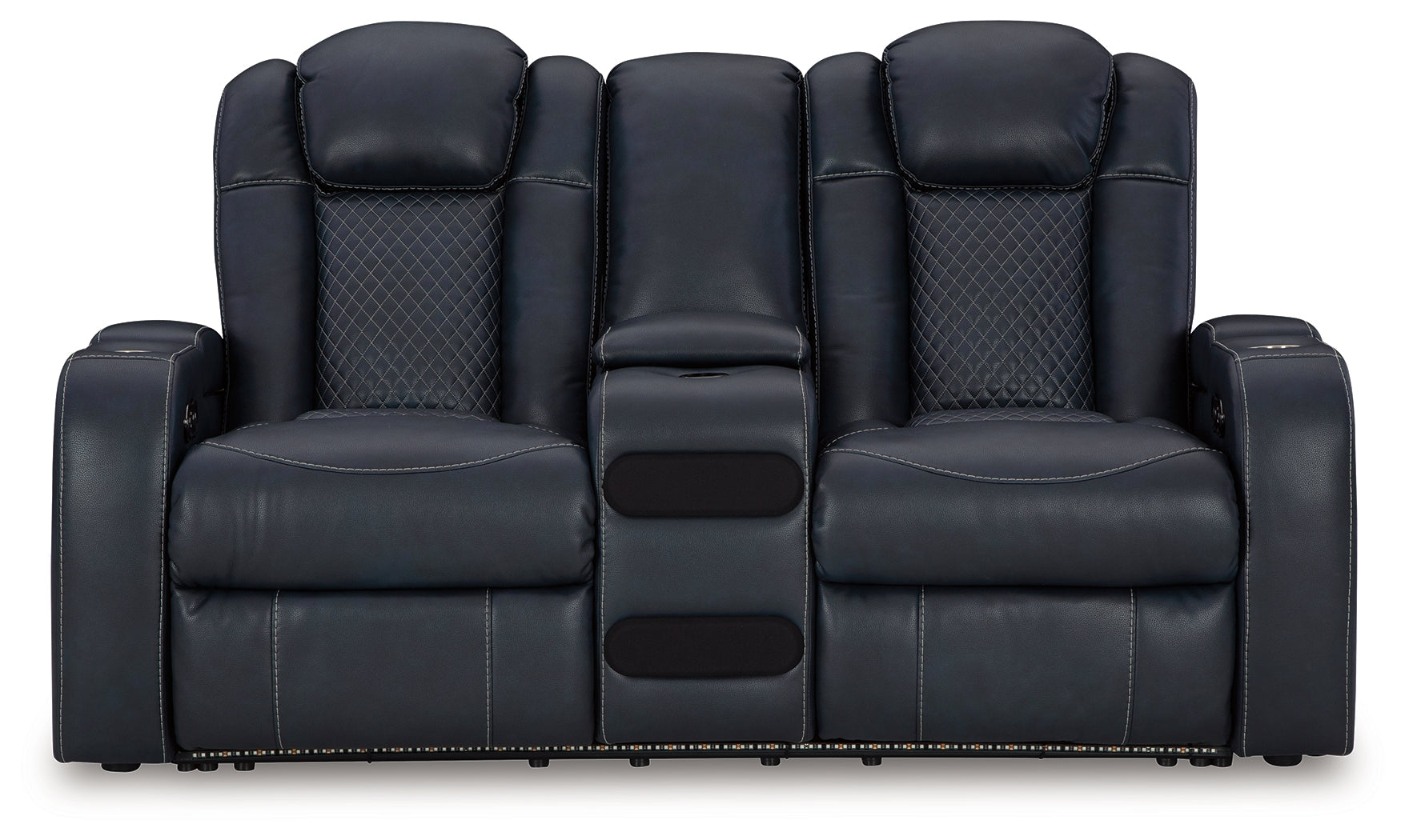 Fyne-Dyme Sapphire Power Reclining Loveseat with Console - 3660318 - Luna Furniture - Dallas Store