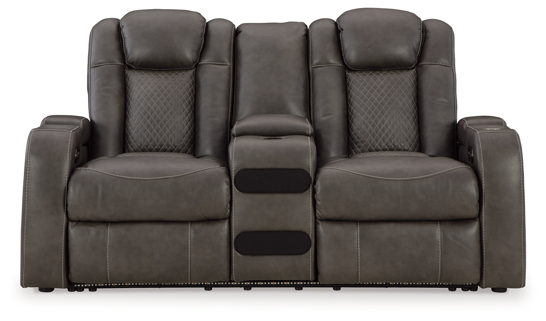 Fyne-Dyme Shadow Power Reclining Loveseat with Console - 3660218 - Luna Furniture - Dallas Store