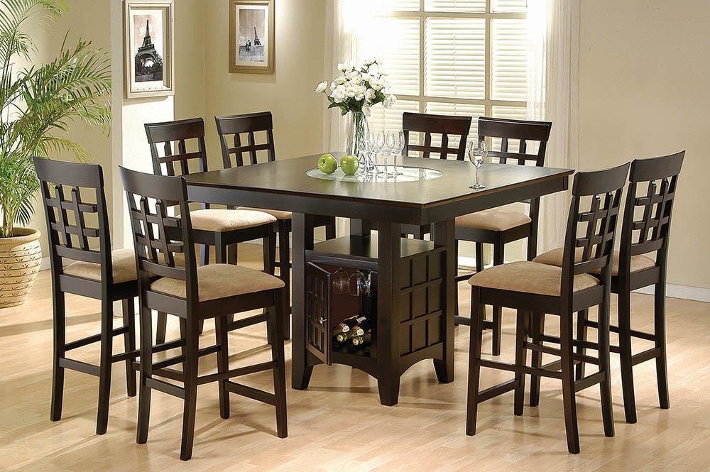 Gabriel Cappuccino Storage Counter Height Table - 100438 - Luna Furniture - Dallas Store