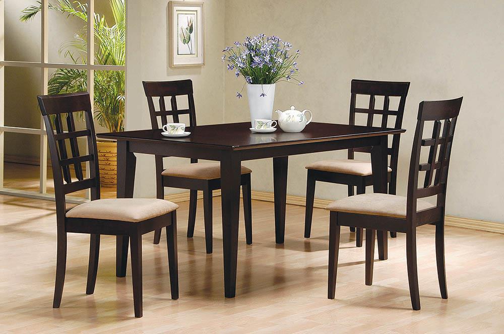 Gabriel Cappuccino/Tan Lattice Back Side Chairs, Set of 2 - 100772 - Luna Furniture - Dallas Store