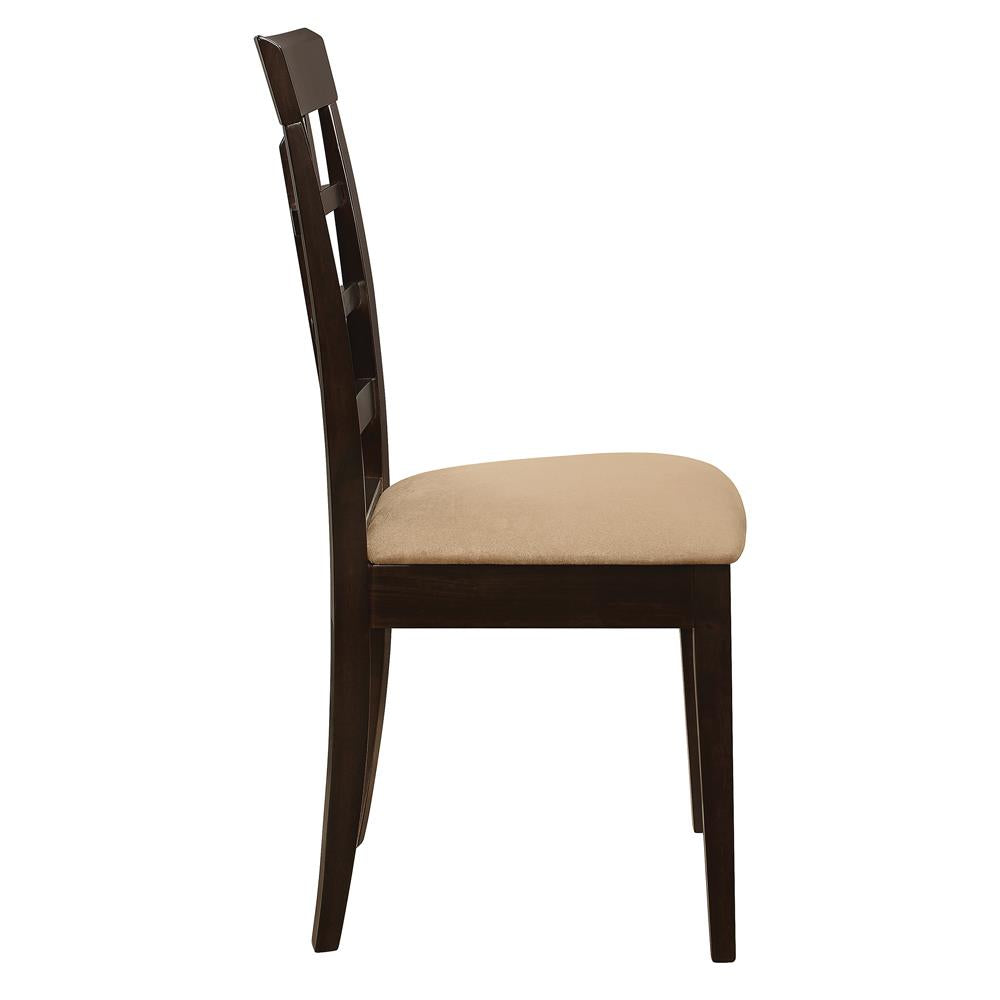 Gabriel Cappuccino/Tan Lattice Back Side Chairs, Set of 2 - 100772 - Luna Furniture - Dallas Store