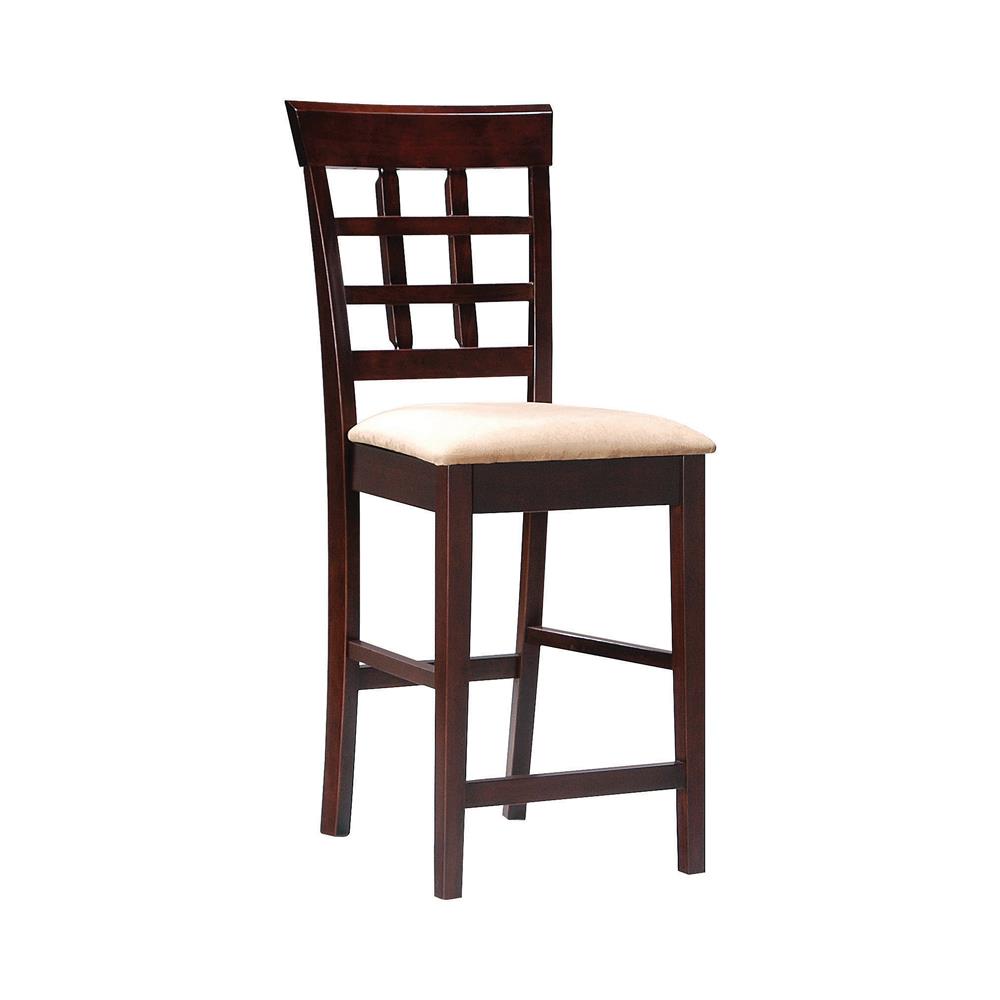 Gabriel Cappuccino/Tan Upholstered Counter Height Stools, Set of 2 - 100209 - Luna Furniture - Dallas Store