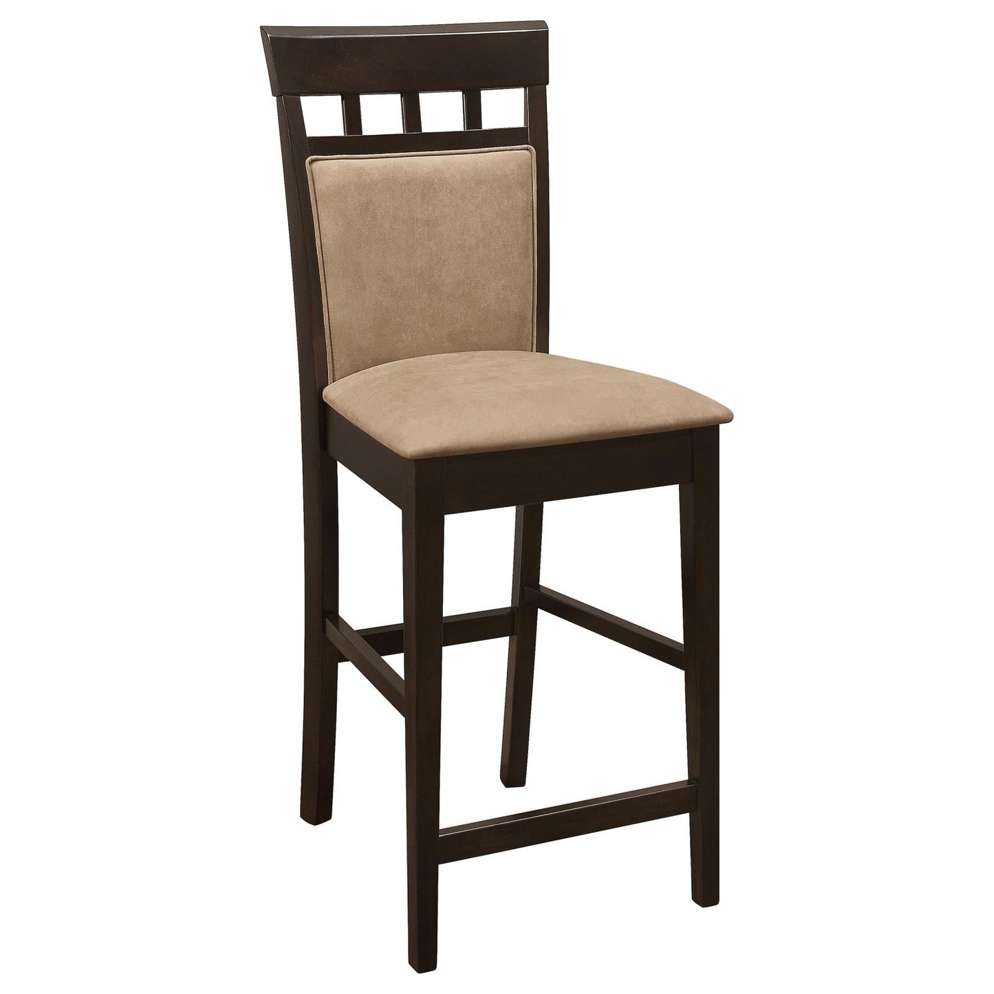 Gabriel Cappuccino/Tan Upholstered Counter Height Stools, Set of 2 - 100219 - Luna Furniture - Dallas Store
