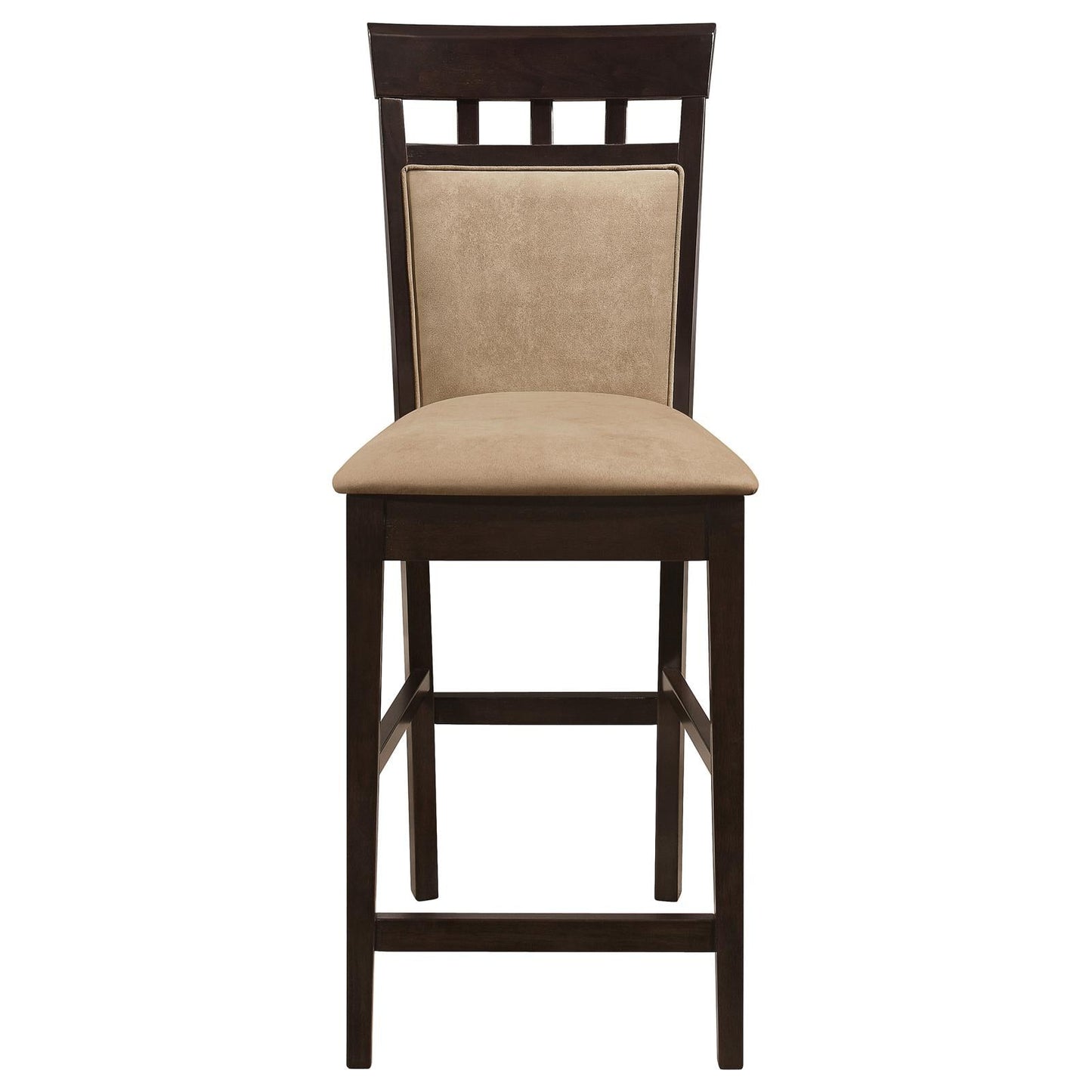 Gabriel Cappuccino/Tan Upholstered Counter Height Stools, Set of 2 - 100219 - Luna Furniture - Dallas Store