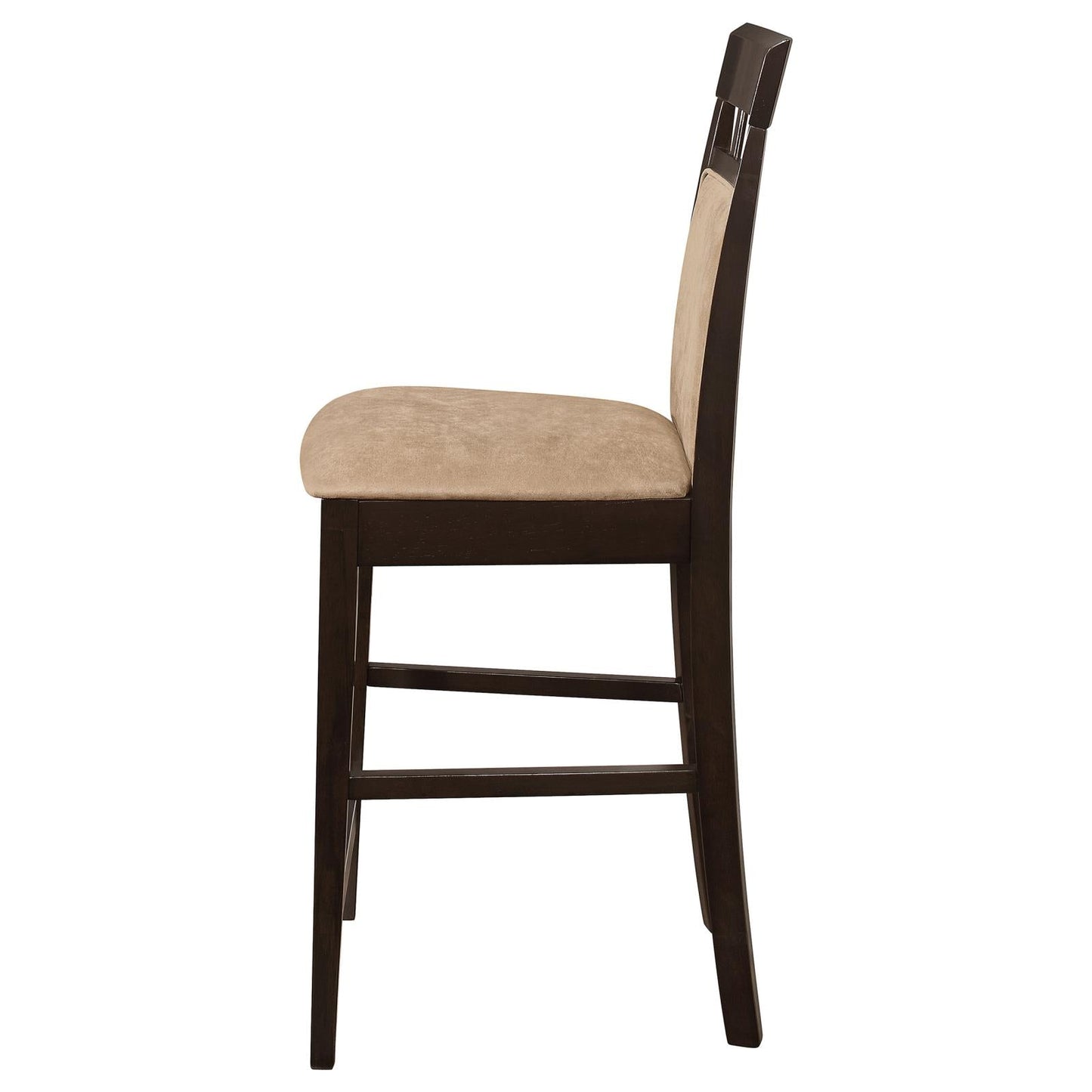 Gabriel Cappuccino/Tan Upholstered Counter Height Stools, Set of 2 - 100219 - Luna Furniture - Dallas Store