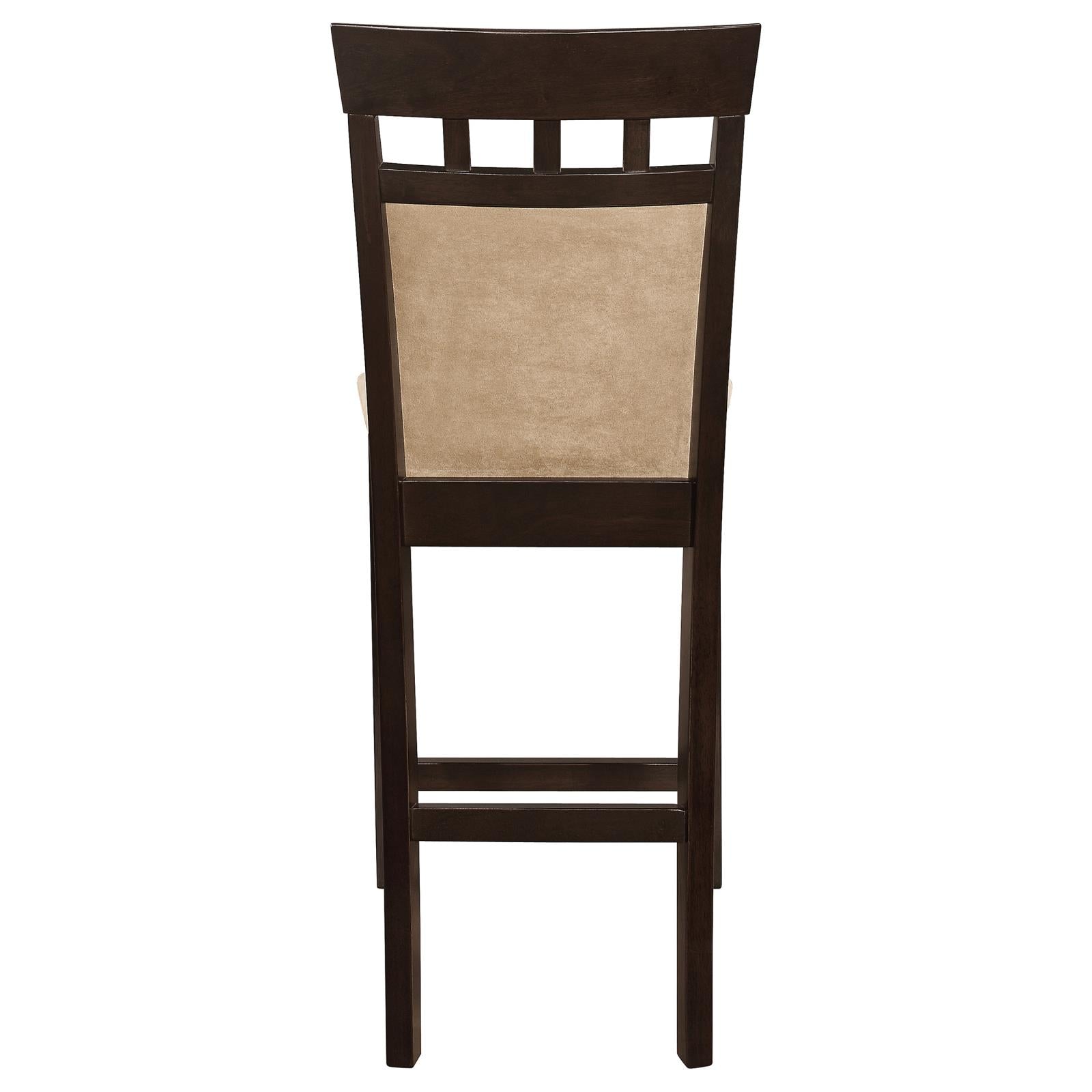 Gabriel Cappuccino/Tan Upholstered Counter Height Stools, Set of 2 - 100219 - Luna Furniture - Dallas Store