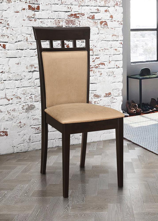 Gabriel Cappuccino/Tan Upholstered Side Chairs, Set of 2 - 100773 - Luna Furniture - Dallas Store
